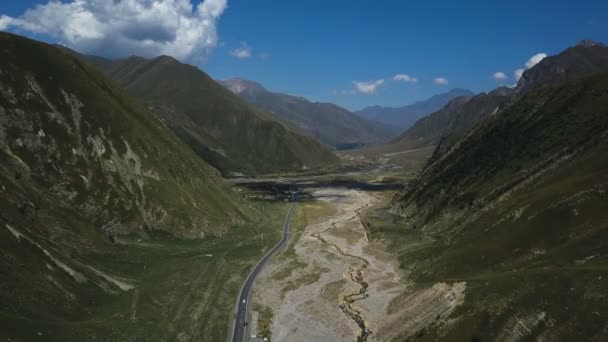 Aerial - mountains of Georgia, Europe. Caucasus mountains. Beauty world. — Stock Video