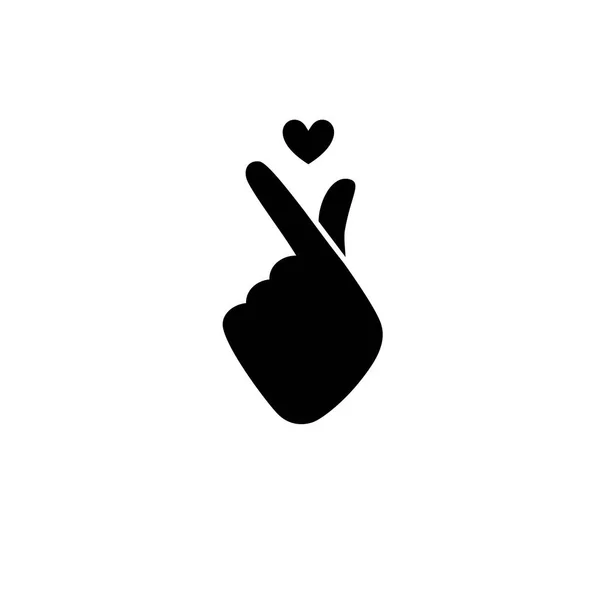 Σύμβολο εικονίδιο συμβόλου χέρι σχήμα καρδιά φιλανθρωπία — Διανυσματικό Αρχείο