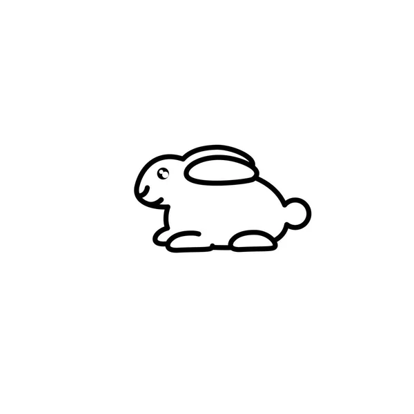 Eine minimalistische Ikone eines Kaninchens — Stockvektor