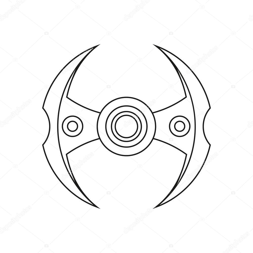 Hand spinner. Stress relief ridget toy icon. EDC toy sample use in website, advertisement, marketing, promotion, brochures, banners. Vector illustration