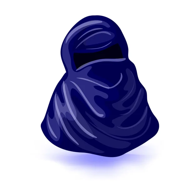 Арабская мусульманка никаб. Изолированный рисунок на белом фоне векторная иллюстрация .Masquerade или карнавальный костюм головной убор — стоковый вектор