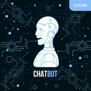 Doğrusal sohbet robotu konsepti. Web sitesi veya Mobil Uygulamaların Sanal Yardımının Vektör İllüstrasyonu. Sohbet yazılımı, uygulama