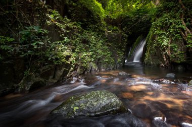 Krak - E - Dok şelale Khao Yai Milli Parkı, Tayland at, sonbahar orman şelale.