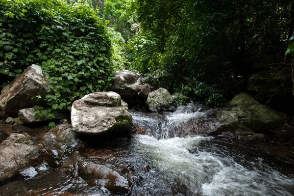 Водоспад в осінньому лісі на крок - Водоспад E - Dok національного парку Кхао Яї, Таїланд. — стокове фото