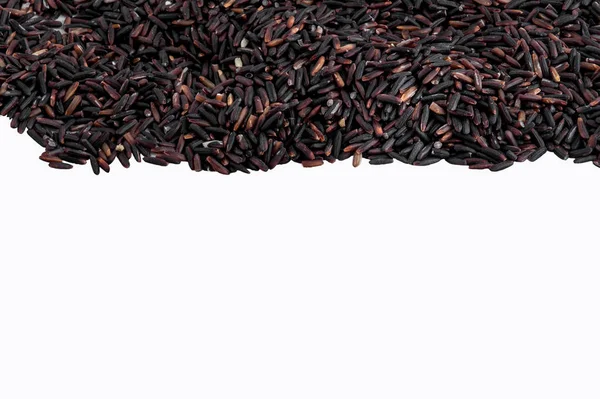 Primo piano di riso crudo viola Riceberry — Foto Stock