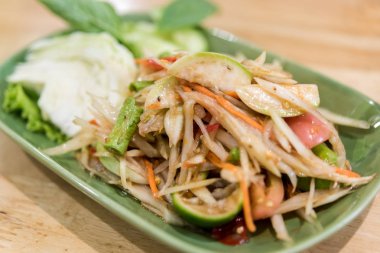 Somtum: Delicious ve gelenek Tay gıdalar (vejetaryen yemek, et yok)