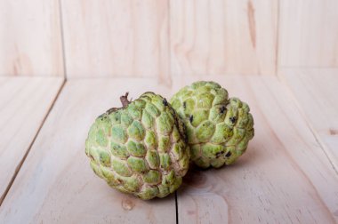 Şeker elma ahşap masa, meyve Tay (Annona squamosa L.)