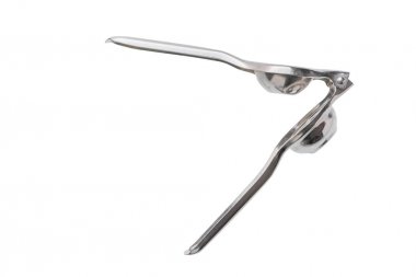 kırpma yolu ile beyaz arka plan üzerinde izole paslanmaz sıkacağı