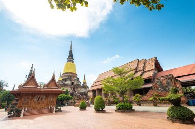 Tayland 's Temple - eski pagoda adlı Wat Yai Chai Mongkhon, Ayutthaya Historical Park, Tayland