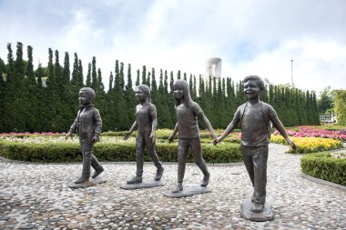 Banahill 'in Fransız Village Mountain Resort manzarası Da nang, Vietnam' daki yeni turistik mekan..