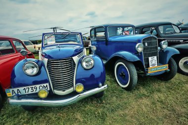 Kiev, Ukrayna - Ekim 2017: Vintage araba Opel 