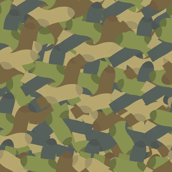 Tarnhintergrund von Socken. Armee nahtlose Muster. Vektorstruktur. — Stockvektor