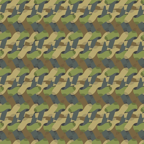 De achtergrond van de groene camouflage sokken. Leger naadloze patroon. Vector textuur. — Stockvector