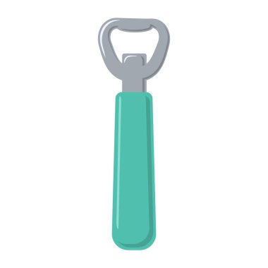 Beyaz bir arka plan üzerinde şişe açacağı