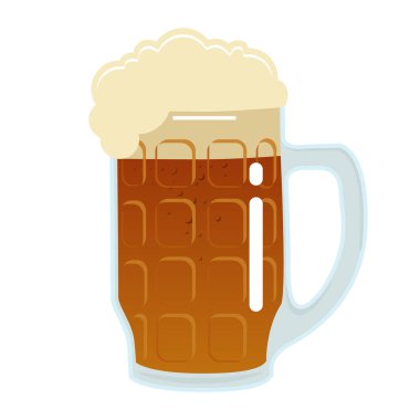 Beyaz arkaplanda bira bardağı