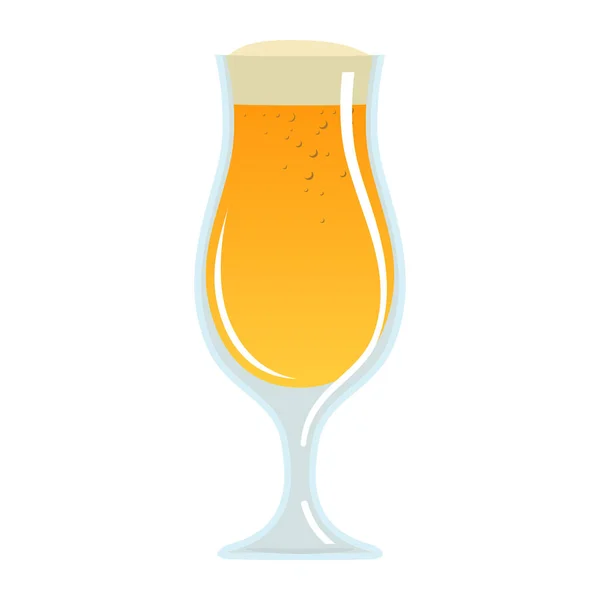 Bicchiere di birra su sfondo bianco — Vettoriale Stock
