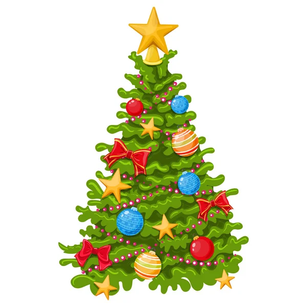 Colorido árbol de Navidad — Vector de stock