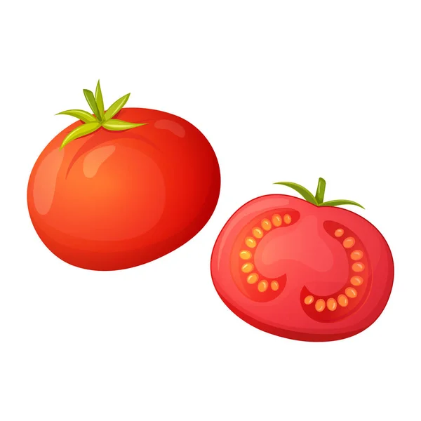Färgglada tecknade tomat — Stock vektor