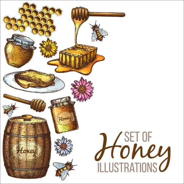 Set van honing schets — Stockvector