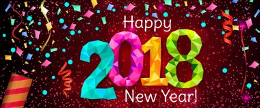 Yeni yıl 2018 afiş