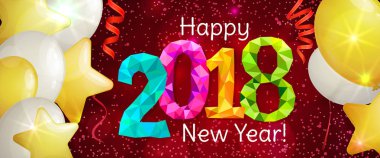 Yeni yıl 2018 afiş