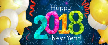 Yeni yıl 2018 afiş