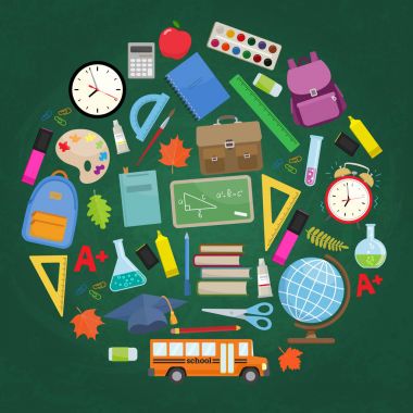 Geri okul dekorasyon için