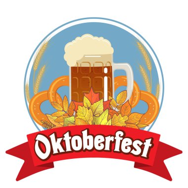 Oktoberfest bira illüstrasyon
