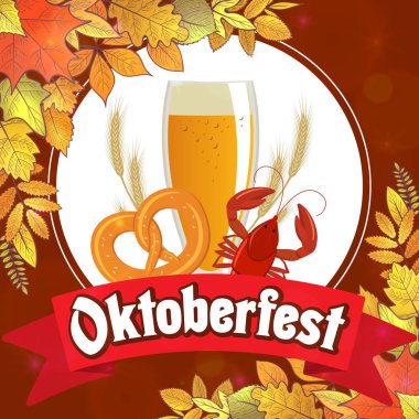 Oktoberfest bira illüstrasyon