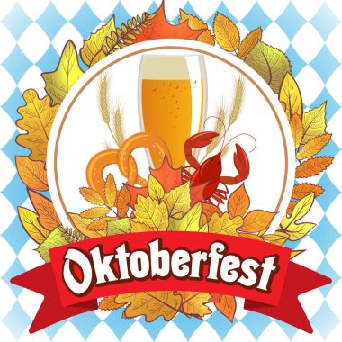 Oktoberfest bira illüstrasyon