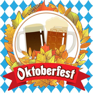Oktoberfest bira illüstrasyon