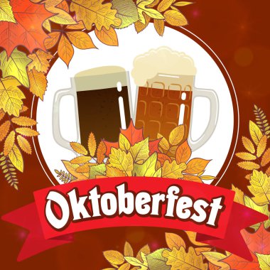 Oktoberfest bira illüstrasyon