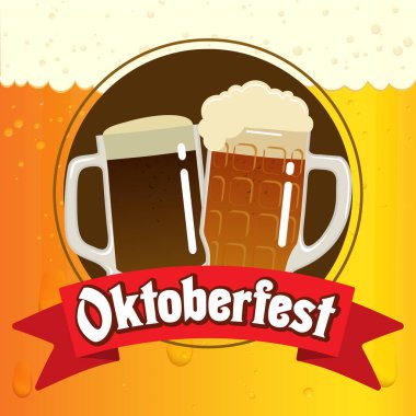 Oktoberfest bira illüstrasyon