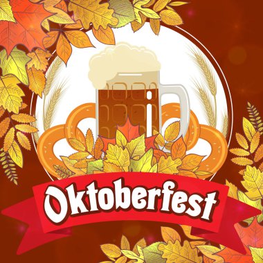 Oktoberfest bira illüstrasyon