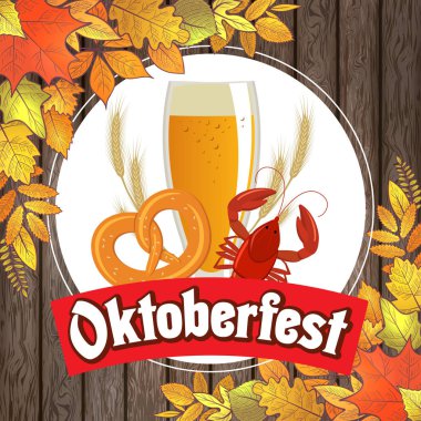Oktoberfest bira illüstrasyon