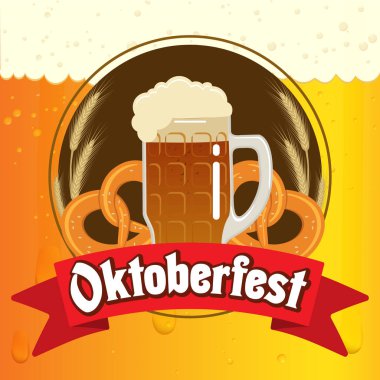Oktoberfest bira illüstrasyon