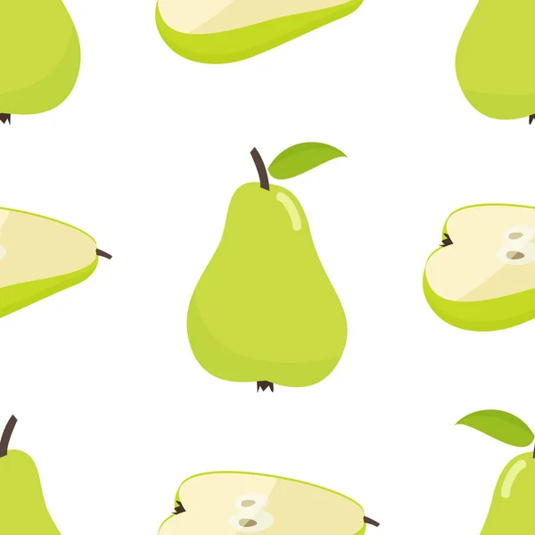 Seamless pattern of pear — Stock Vector