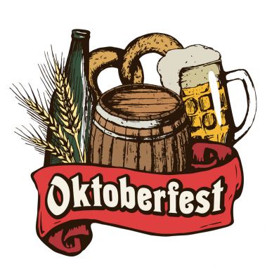 Oktoberfest bira illüstrasyon