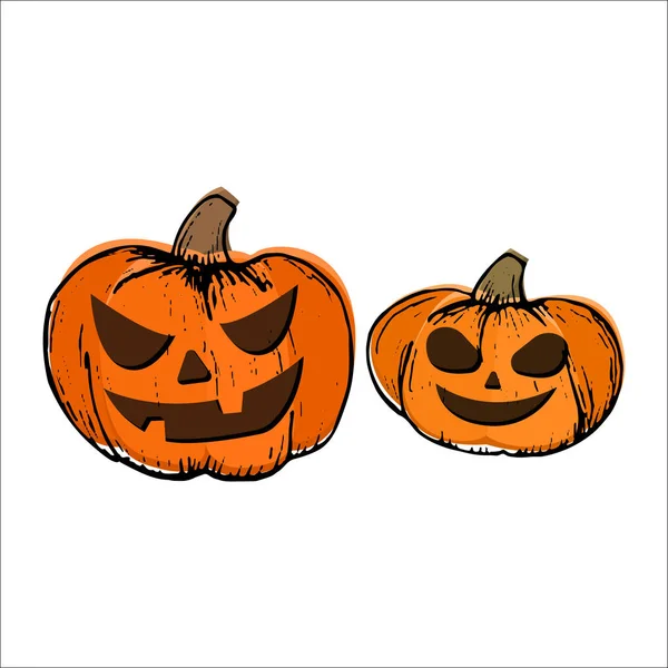 Halloween pompoenen illustratie — Stockvector