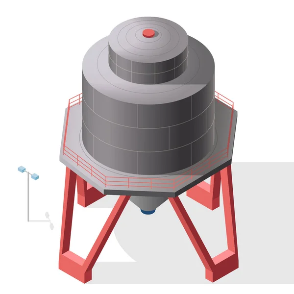 汽油储水池，等距建设信息图形。柴油，燃料供应资源. — 图库矢量图片