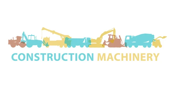 Simbolo icona macchina da costruzione. Segno lavori di terra. Macchine marca veicoli . — Vettoriale Stock