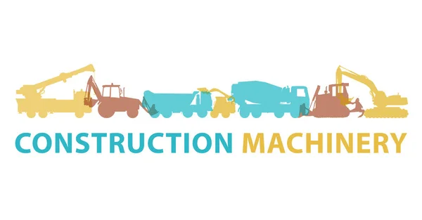 Stavební stroje ikona symbol. Zemní práce znamení. Značka vozidla stroje. — Stockový vektor