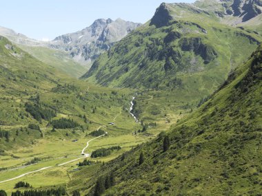 Doğal Alp kayalık dağ Vadisi, Sportgastein yaz.