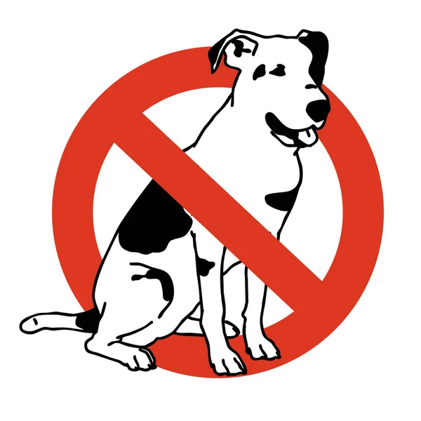 Hay Perros Entrada Prohibición Del Perro Prohibición Estricta Pasear Perro — Vector de stock