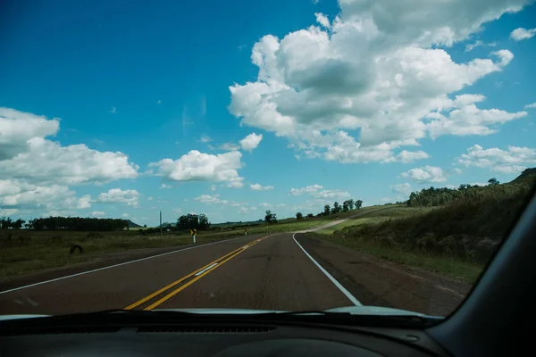 Road landscape from the car — 스톡 사진