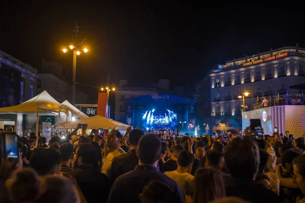 Människor Från Allmänheten Scenen Champions League Madrid 2019 — Stockfoto