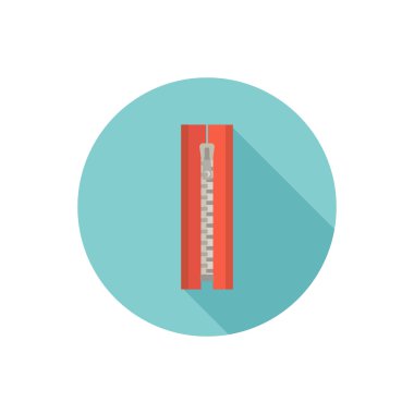 Fermuar renk düz simgesi testere ile kesme