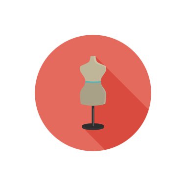 Manken renk düz simgesi testere ile kesme