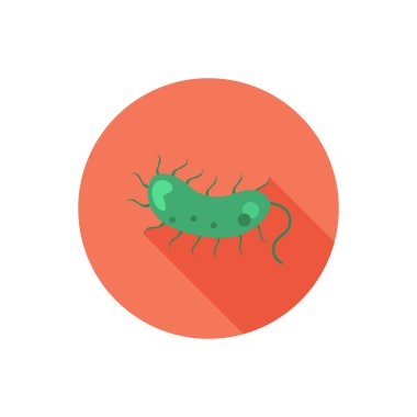 Mikrop renk düz simgesi