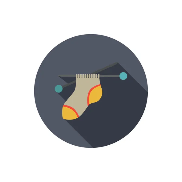 Renk düz simgesi örgü çorap süreci — Stok Vektör